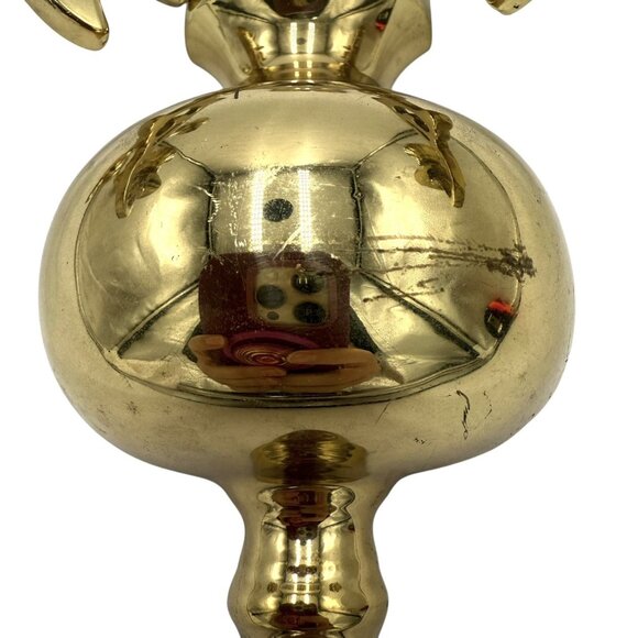 Set of 2 Vintage Valsan Portugal Brass Candlestick Double Arm Wall Sconces 9.5” - Picture 4 of 12